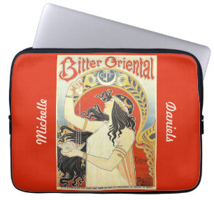 "Bitter Oriental" Vintage Ad Laptop-Ärmel Laptopschutzhülle