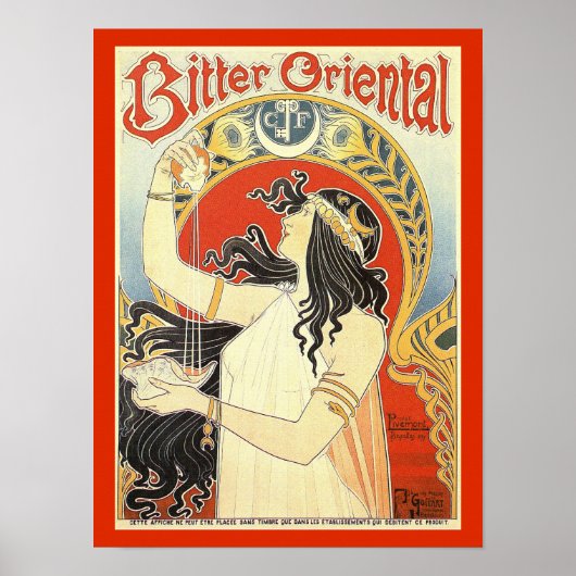 "Bitter Oriental" Vintage Ad Poster (Vorne)