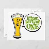 Bitter, Party von eins Einladungspostkarte (Vorne/Hinten)