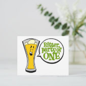 Bitter, Party von eins Einladungspostkarte (Stehend Vorderseite)