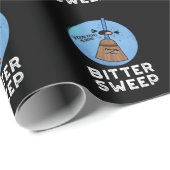 Bitter Sweep Funny Bittersweet Broom Puff Dark BG Geschenkpapier (Rolleneckpunkt)