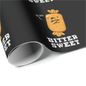 Bitter Sweet Funny Candy Pun Dark BG Geschenkpapier (Rolleneckpunkt)