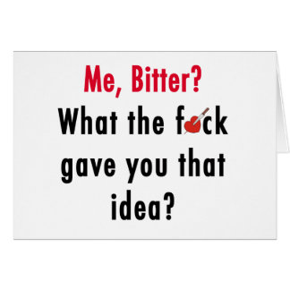 Bitter Valentinstag-Karte