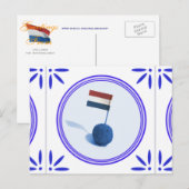 Bitterbal Dutch Snack Traditioneller Delft Blue Ti Postkarte (Vorne/Hinten)