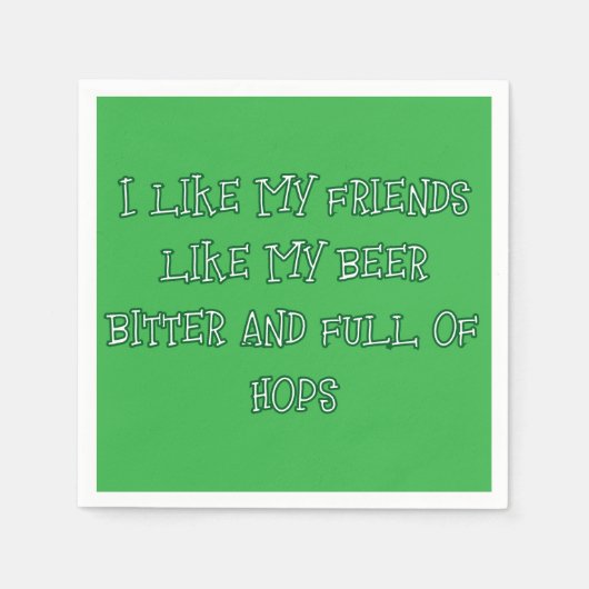 Bitterbier hier Gewollt Serviette (Vorderseite)