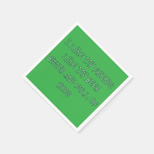 Bitterbier hier Gewollt Serviette (Ecke)