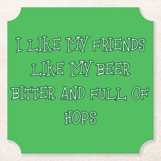 Bitterbier hier Gewollt Untersetzer (Vorderseite)