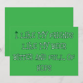 Bitterbier Wollte hier Einladung (Vorne/Hinten)