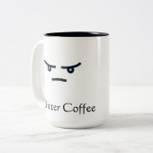 Bittere Kaffee-Tasse Zweifarbige Tasse (Vorderseite Links)