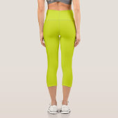 Bittere Zitrone (Vollfarbe) Capri Leggings (Rückseite)