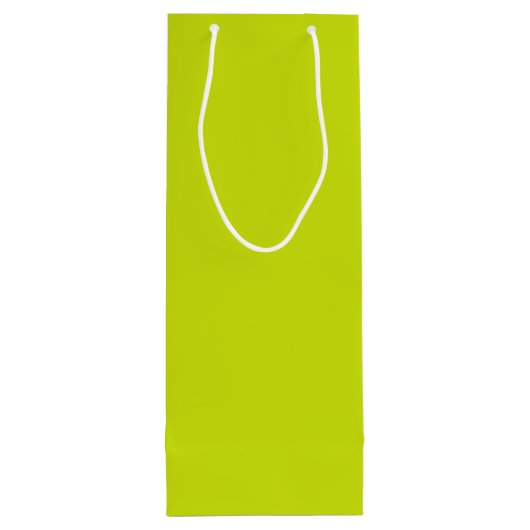 Bittere Zitrone (Vollfarbe) Geschenktüte Für Weinflaschen (Rückseite)