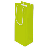 Bittere Zitrone (Vollfarbe) Geschenktüte Für Weinflaschen (Vorderseite Schrägansicht)