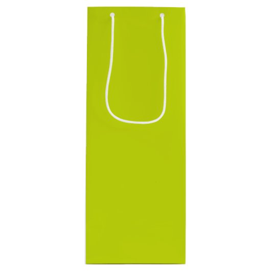 Bittere Zitrone (Vollfarbe) Geschenktüte Für Weinflaschen (Vorderseite)