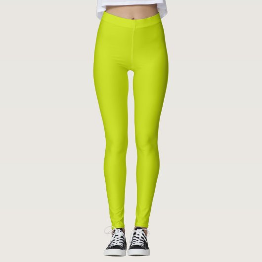 Bittere Zitrone (Vollfarbe) Leggings (Vorderseite)