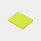 Bittere Zitrone (Vollfarbe) Post-it Klebezettel (angewinkelt)