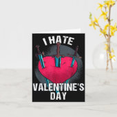 Bitterer Anti Valentinstag Hass I Hate Valentinsta Karte (Gelbe Blume)