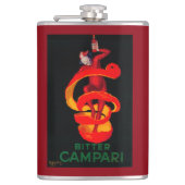 Bitterer Campari Vintages PosterEurope Flachmann (Vorderseite)