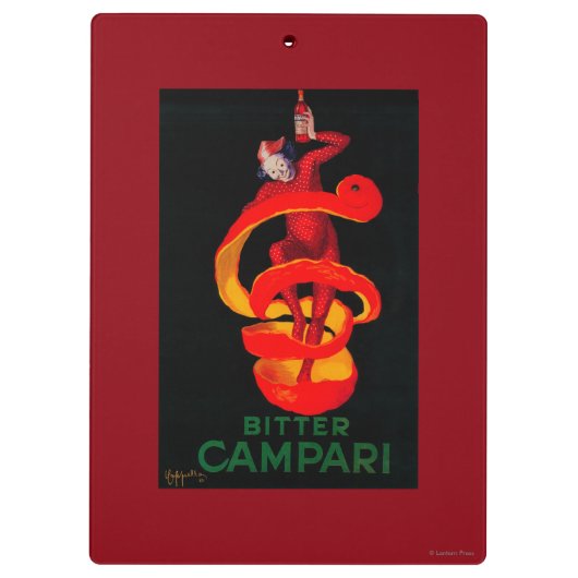 Bitterer Campari Vintages PosterEurope Klemmbrett (Rückseite)