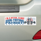 Bitterer, Clingy Gewehr-Toting Patriot-Uncle Sam Autoaufkleber (Auf Auto)