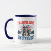 Bitterer, Clingy Gewehr-Toting Patriot-Uncle Sam Tasse (Links)