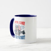 Bitterer, Clingy Gewehr-Toting Patriot-Uncle Sam Tasse (Vorderseite Links)