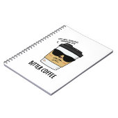 Bitterer Kaffee Lustiger Kaffee Pun Notizblock (Linke Seite)