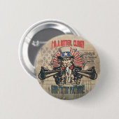 Bitteres, Clingy Gewehr-Toting Patriot Button (Vorne & Hinten)