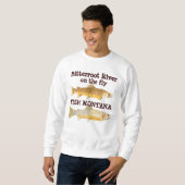 Bitterroot-Fluss an - - Fliege - fischen Sie Sweatshirt (Vorne ganz)