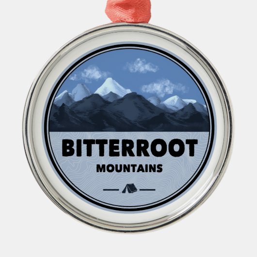 Bitterroot Mountains Camping Ornament Aus Metall (Vorne)