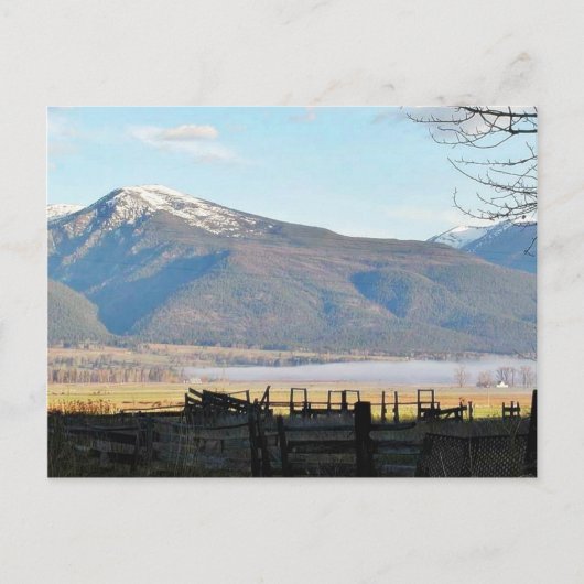 Bitterroot Mountains Felder Postkarte (Vorderseite)