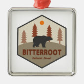 Bitterroot National Forest Bear Ornament Aus Metall (Vorne)