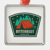 Bitterroot National Forest Camping Ornament Aus Metall (Vorne)