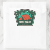 Bitterroot National Forest Camping Rechteckiger Aufkleber (Tasche)