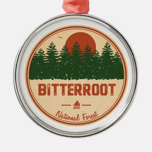 Bitterroot National Forest Ornament Aus Metall (Vorne)