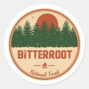 Bitterroot-Nationalwald Runder Aufkleber