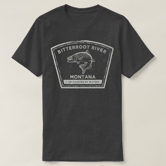 Bitterroot River Montana Fly Fishing T-Shirt (Design vorne)