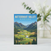 Bitterroot Valley Montana Postkarte (Stehend Vorderseite)
