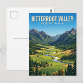 Bitterroot Valley Montana Postkarte (Vorne/Hinten)