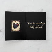 Bittersüße gotische Valloween-Rosen Karte (Innenseite)