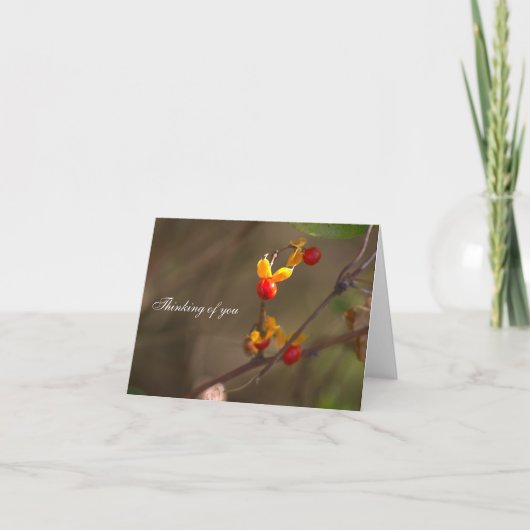 Bittersüße Thinking of You Notecard Dankeskarte (Vorderseite)