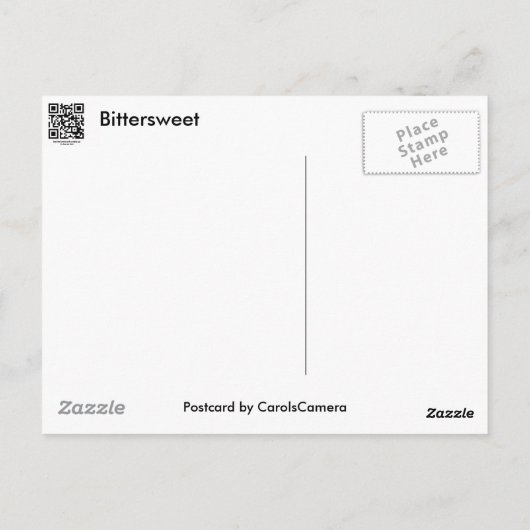 Bittersüße Weinberge Postkarte (Rückseite)