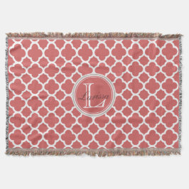 Bittersüßes rotes Quatrefoil Decke