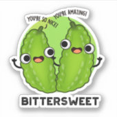 Bittersweet Funny Bitter Gourd Pub Aufkleber (Vorderseite)