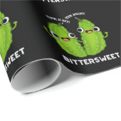 Bittersweet Funny Bitter Gourd Pun Dark BG Geschenkpapier (Rolleneckpunkt)