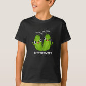 Bittersweet Funny Bitter Gourd Pun Dark BG T-Shirt (Vorderseite)