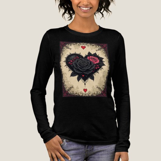Bittersweet Gothic Valloween Roses  Tri-Blend Shirt (Vorderseite)