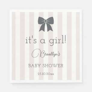 Bitty Bow Es ist eine Mädchen-Babydusche Serviette