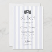 Bitty Bow Oh Boy Baby Dusche Einladung (Vorderseite)