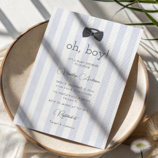 Bitty Bow Oh Boy Baby Dusche Einladung