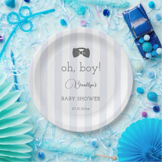 Bitty Bow Oh Boy Baby Dusche Pappteller (Party)